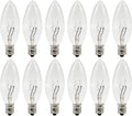 Light Bulbs for Electric Candles, Chandeliers & More ~5 Watt,  120 volt, Clear Steady Burning  ~ 12 Pieces