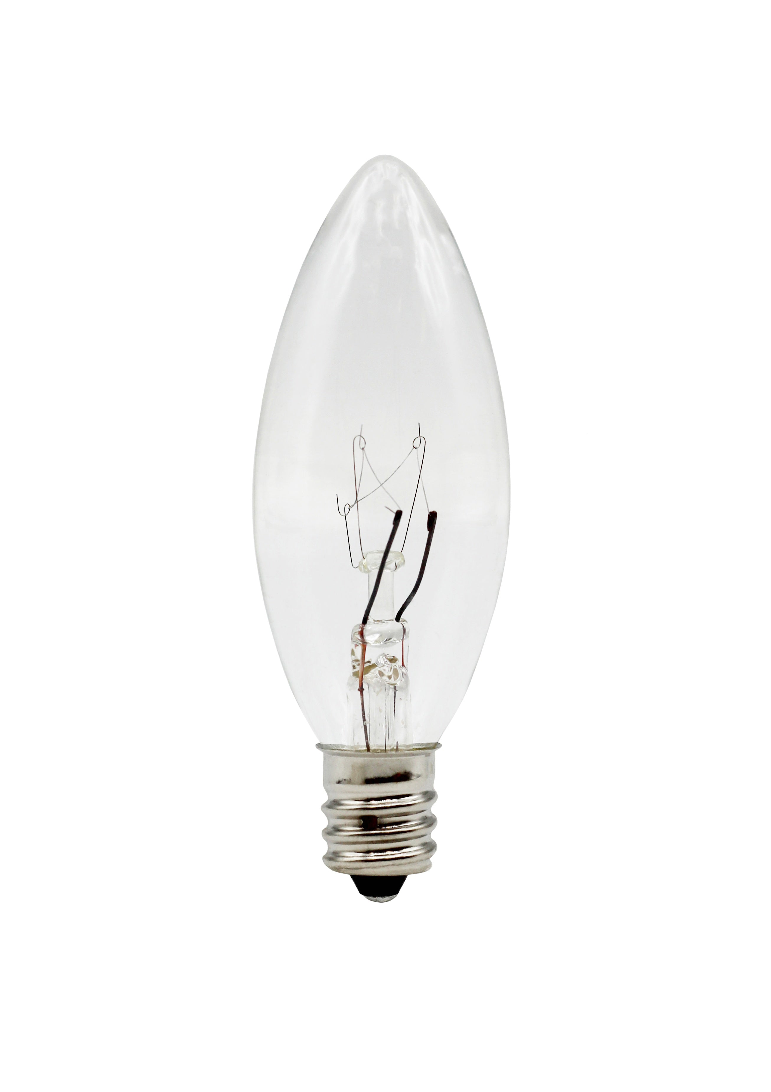 Light Bulbs for Electric Candles, Chandeliers & More ~5 Watt,  120 volt, Clear Steady Burning  ~ 12 Pieces