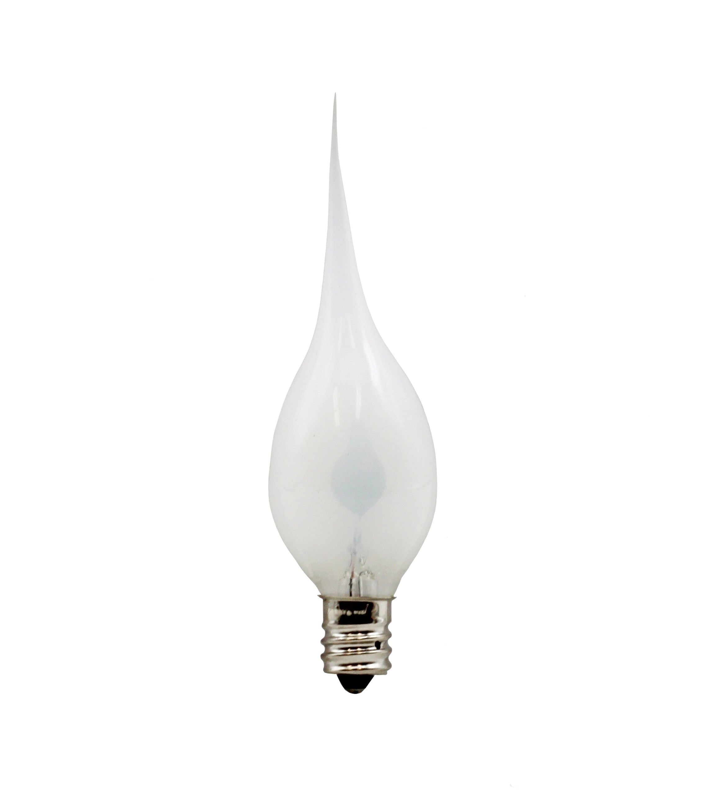 Silicone Dipped Flicker Flame C7 Bulbs, 1W 120V, E12 Candelabra Base - Replacement for Window Candles, Chandeliers & String Lights | 10 Pack